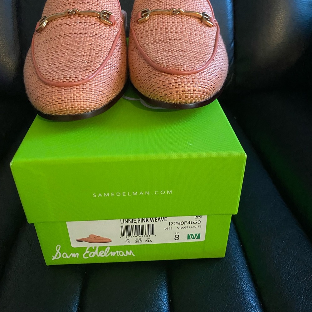 Sam Edelman Pink Weave Loafers